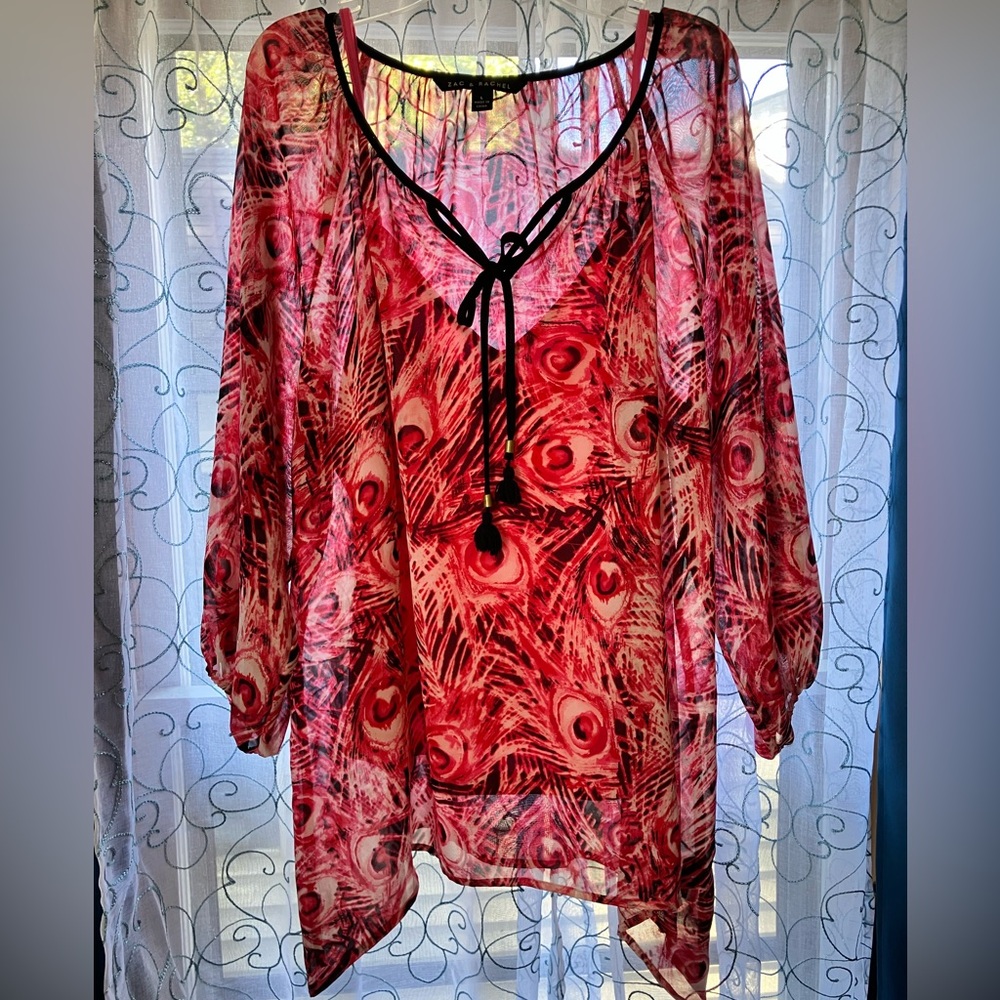 Zac & Rachel Vibrant Pink and Black Top